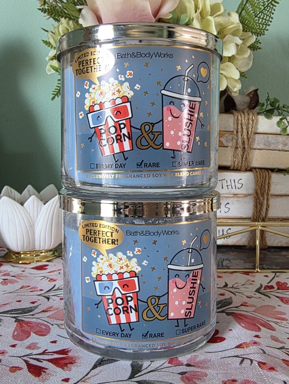 Bath Body Works Popcorn & Slushie Candle X2